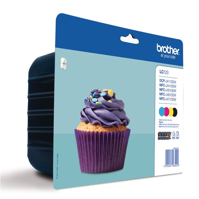 BildeBläckpatron BROTHER LC123 4 färger 4/fp