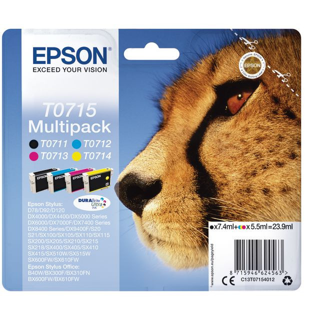 BildeBläckpatron EPSON C13T07154012 multipack