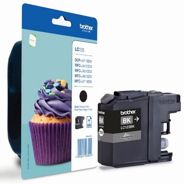 BildeBläckpatron BROTHER LC123BK svart