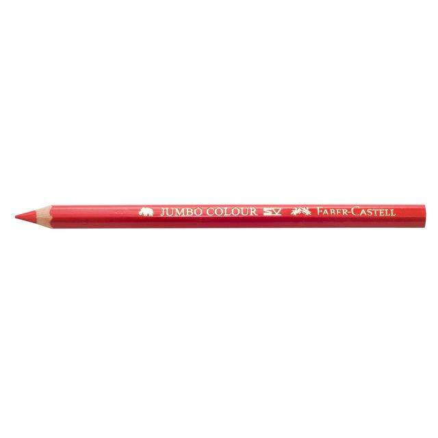 BildeFärgpenna FABER Jumbo klarröd 12/fp