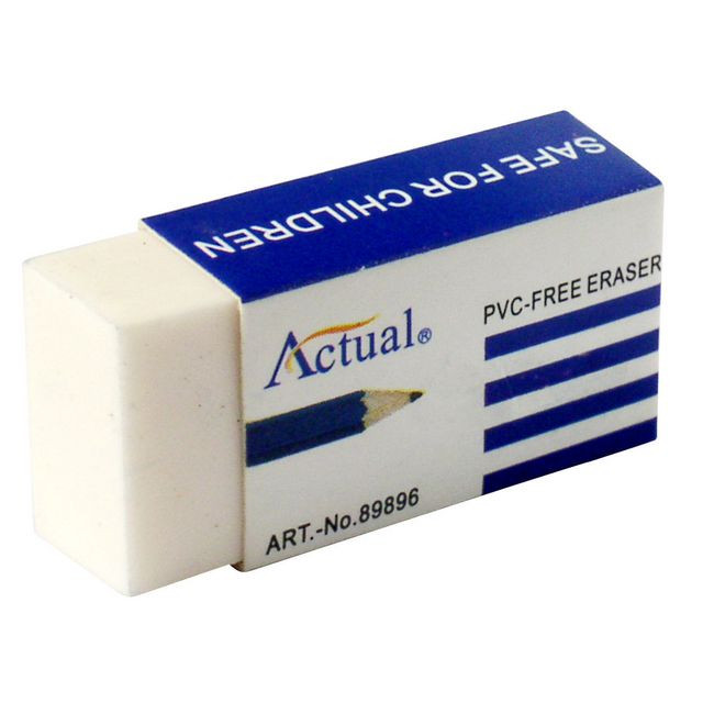 BildeRadergummi ACTUAL 42x11x19mm vit 30/fp