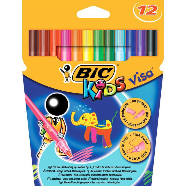 BildeFiberpenna BIC kids Visa 12/fp