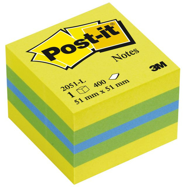 BildeNotes POST-IT minikub 51x51mm lemon