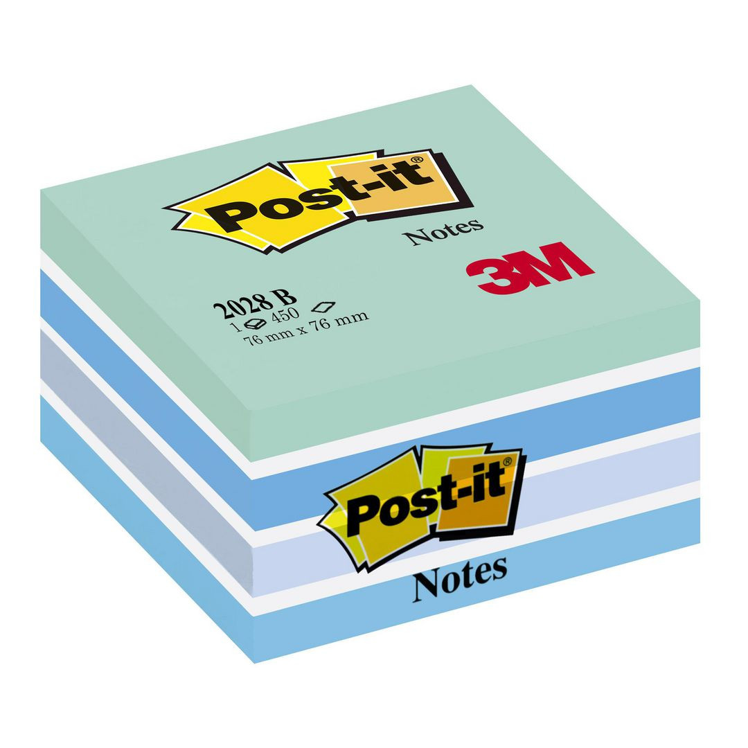 BildeNotes POST-IT kub 76x76mm blå/vit
