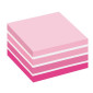 Notes POST-IT kub 76x76mm rosa/vit