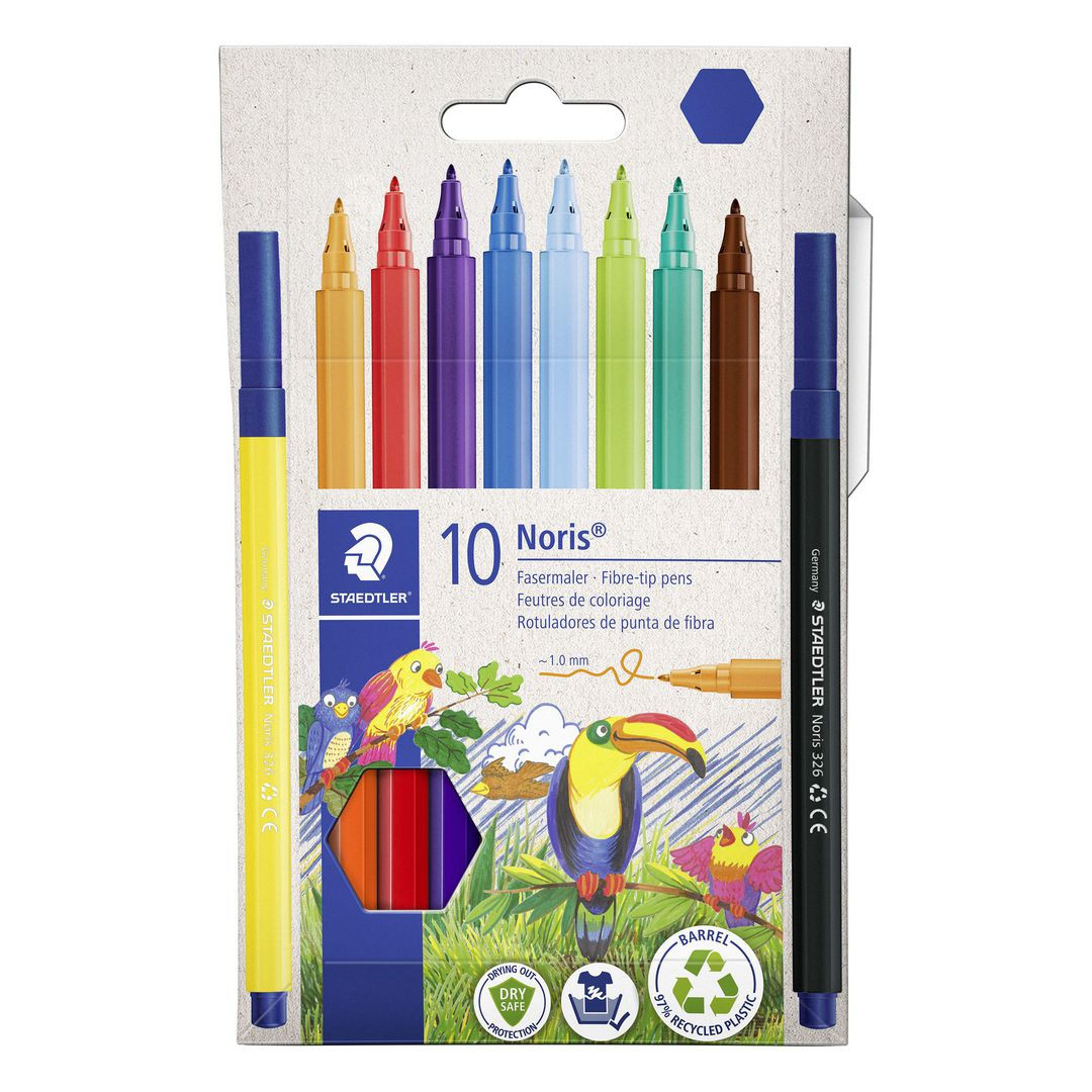 BildeFiberpenna STAEDTLER 10 färger