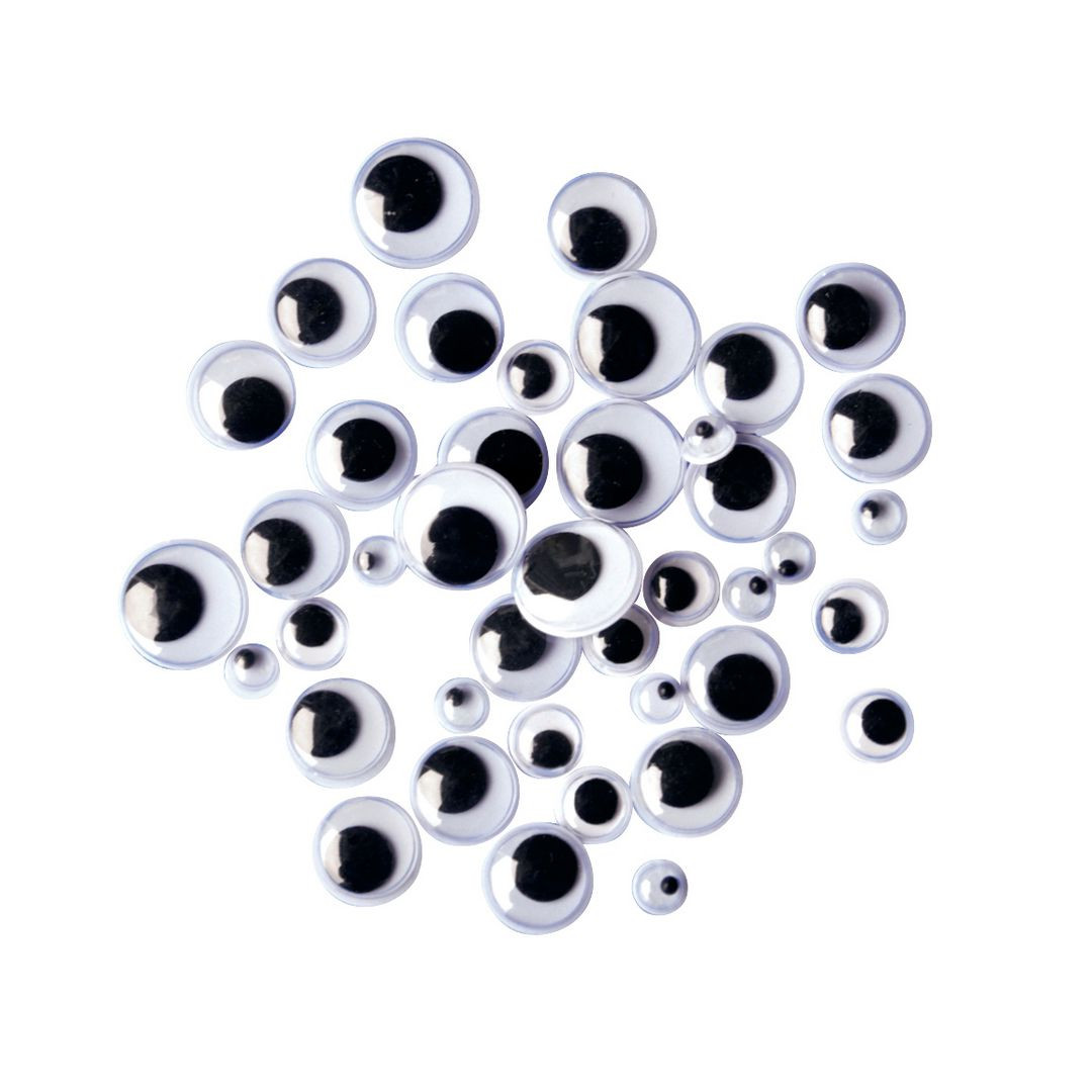 BildePlastögon PET svart/vit 300/fp