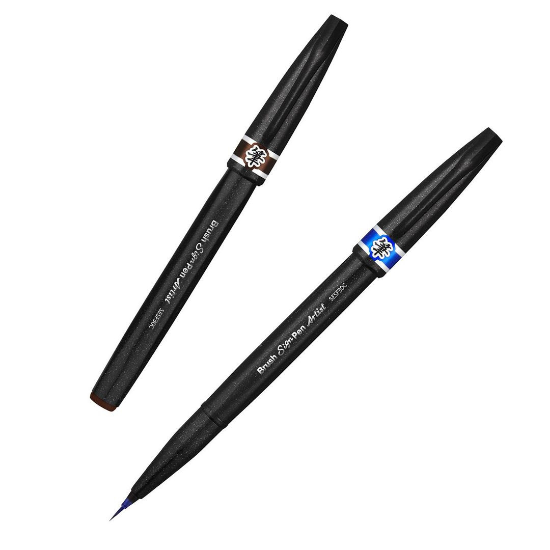 BildePenselpenna PENTEL Sign Pen Artist blå