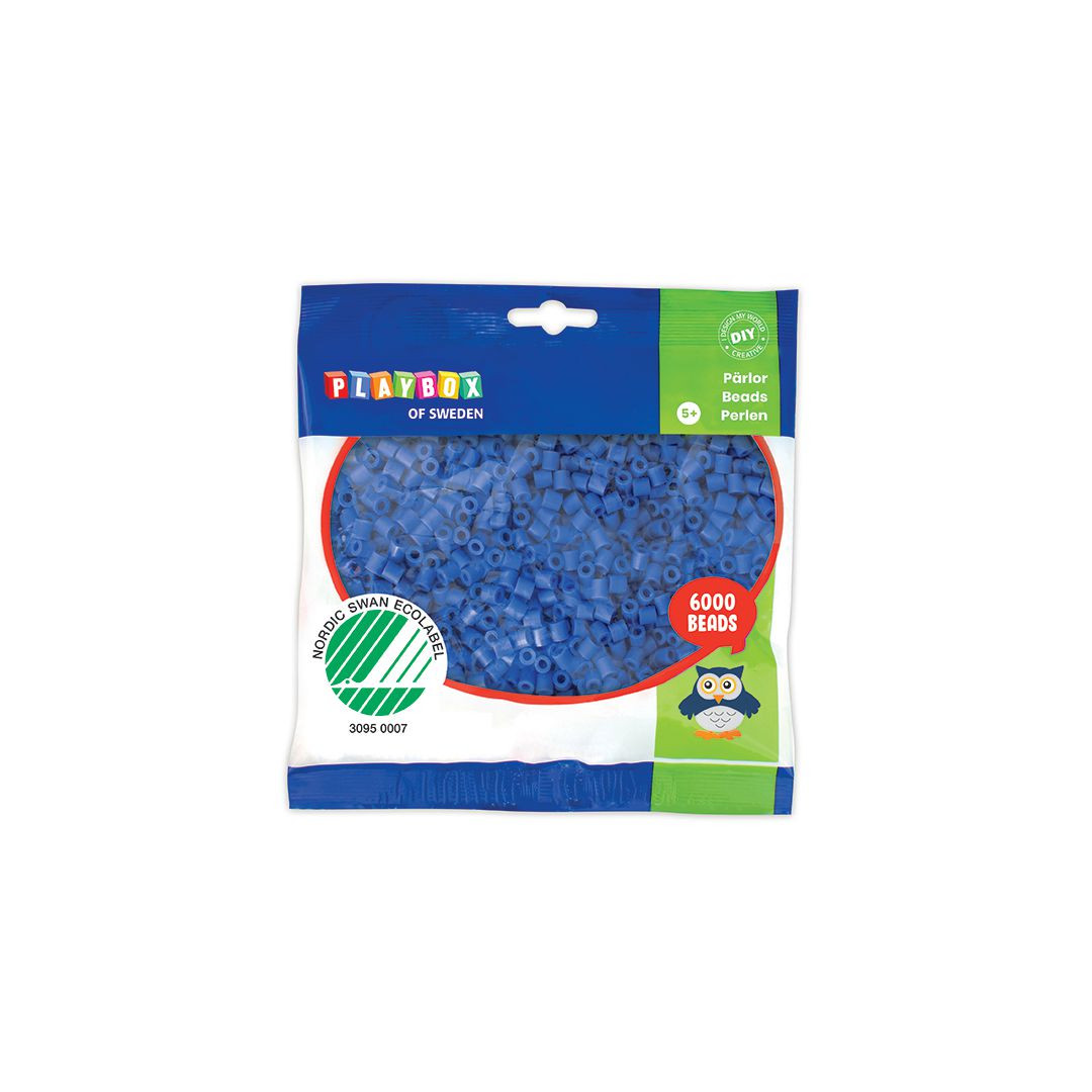 BildeRörpärlor Blå 6000st/fp