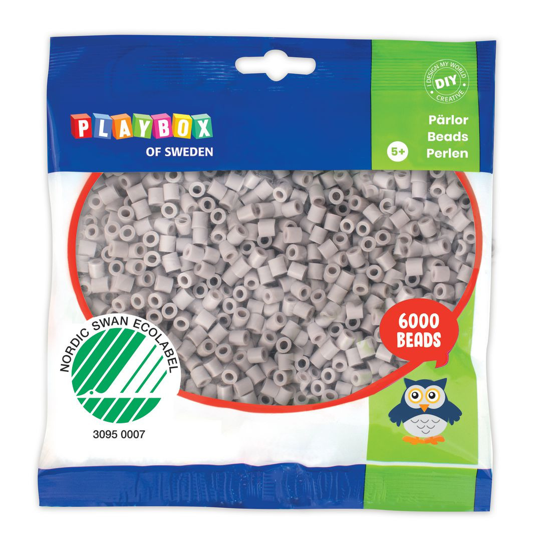 BildeRörpärlor Grå 6000st/fp