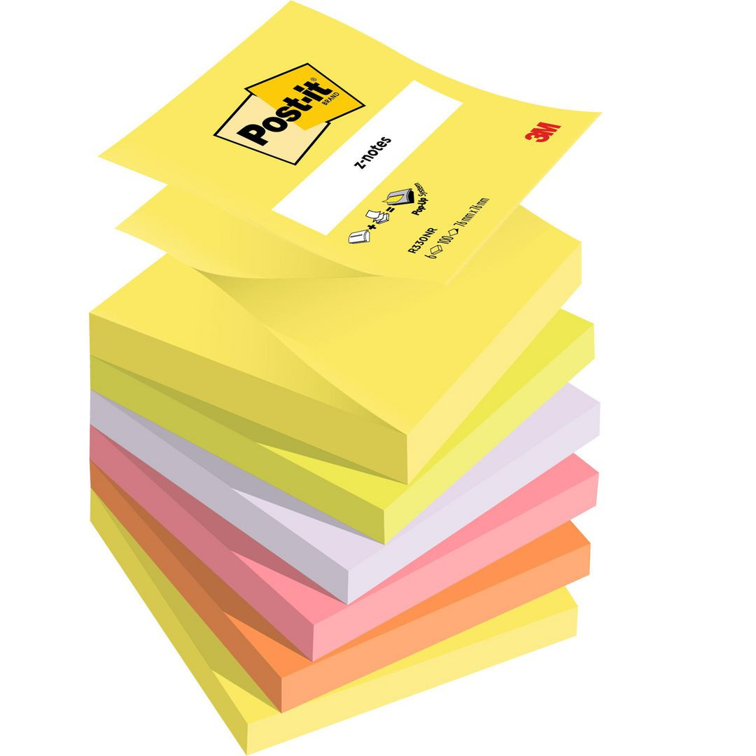 BildeNotes POST-IT Z-block 76x76mm rainbow