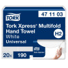 Handduk TORK Uni H2 2-lag vit 3800/fp