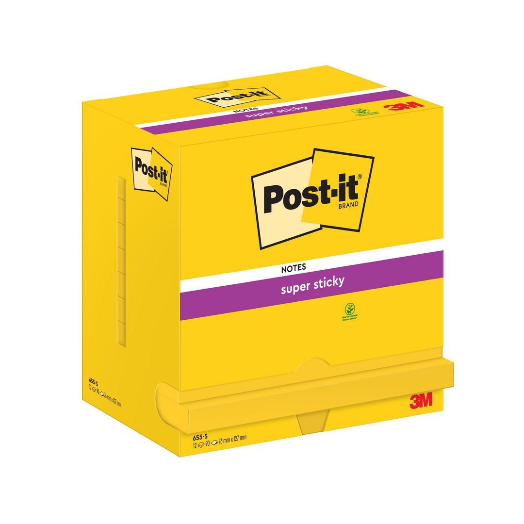 BildeNotes POST-IT SS 76x127mm neongul