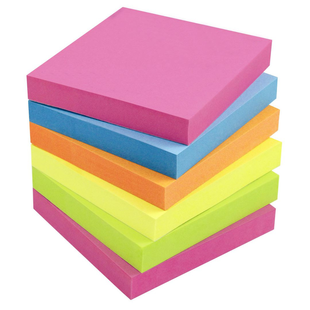 BildeNotes LYRECO standard 75x75mm neon 6/fp
