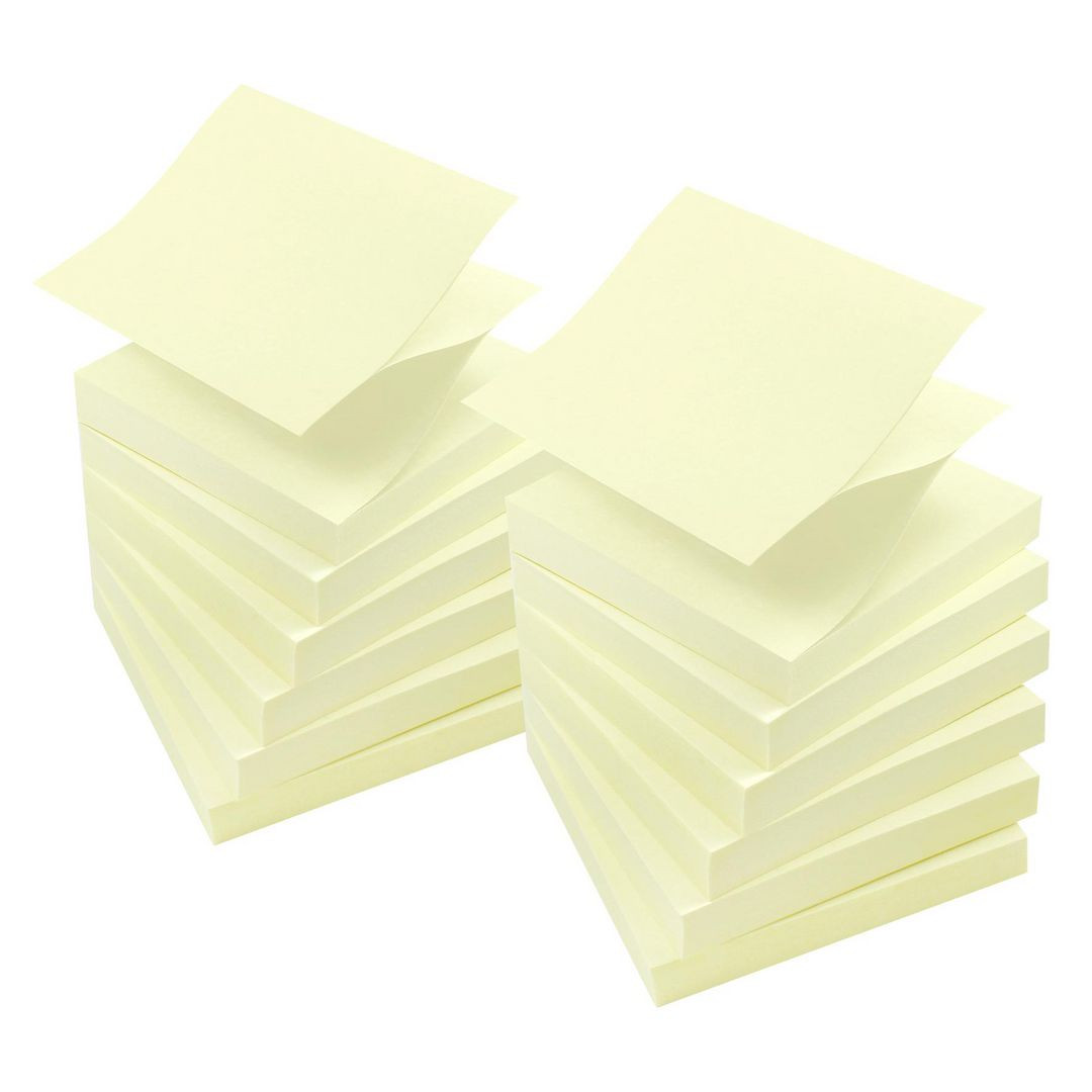 BildeNotes LYRECO prem ZZ 75x75mm gul 12/fp