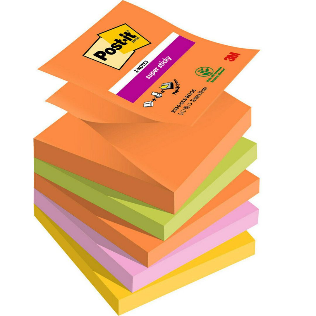 BildeNotes POST-IT SS Z-bl Boost 76x76 5/fp