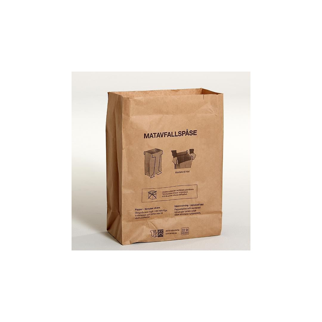 BildeMatavfallspåse SANSAC Papp 22L 100/BNT