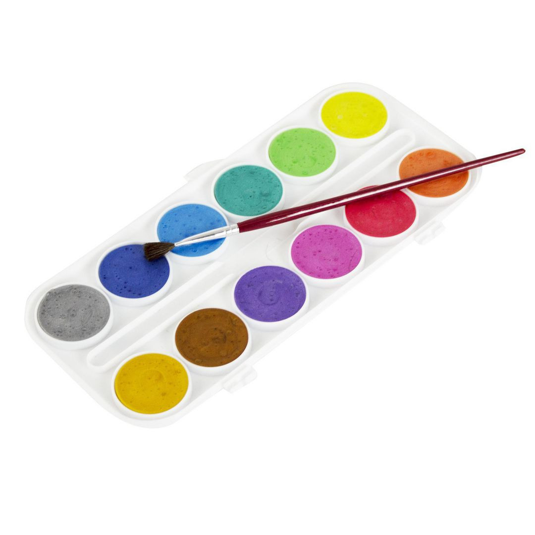 BildeVattenfärglåda pärlemo 12 färger