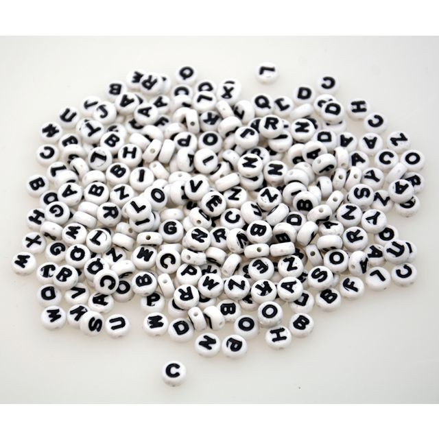 BildeBokstavspärlor Ø7,5 mm 500/fp