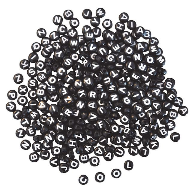 BildeBokstavspärlor Ø7,5 mm ca 500/fp