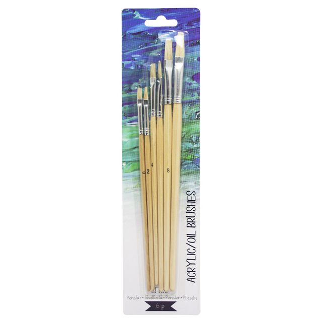BildePenselset Sense olje/akryl 6/fp