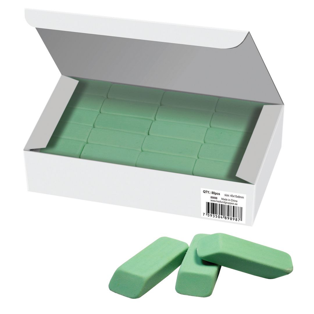 BildeRadergummi ACTUAL 40x15x8mm grön 80/fp