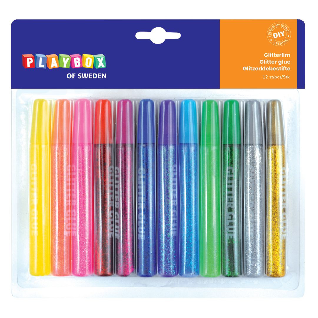 BildeGlitterlim 12 färger