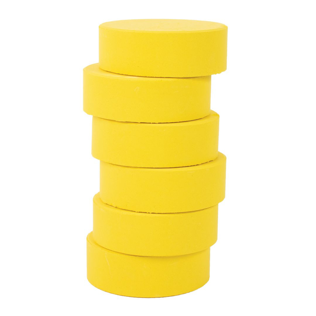 BildeFärgpuckar 57mm, gul 6/fp