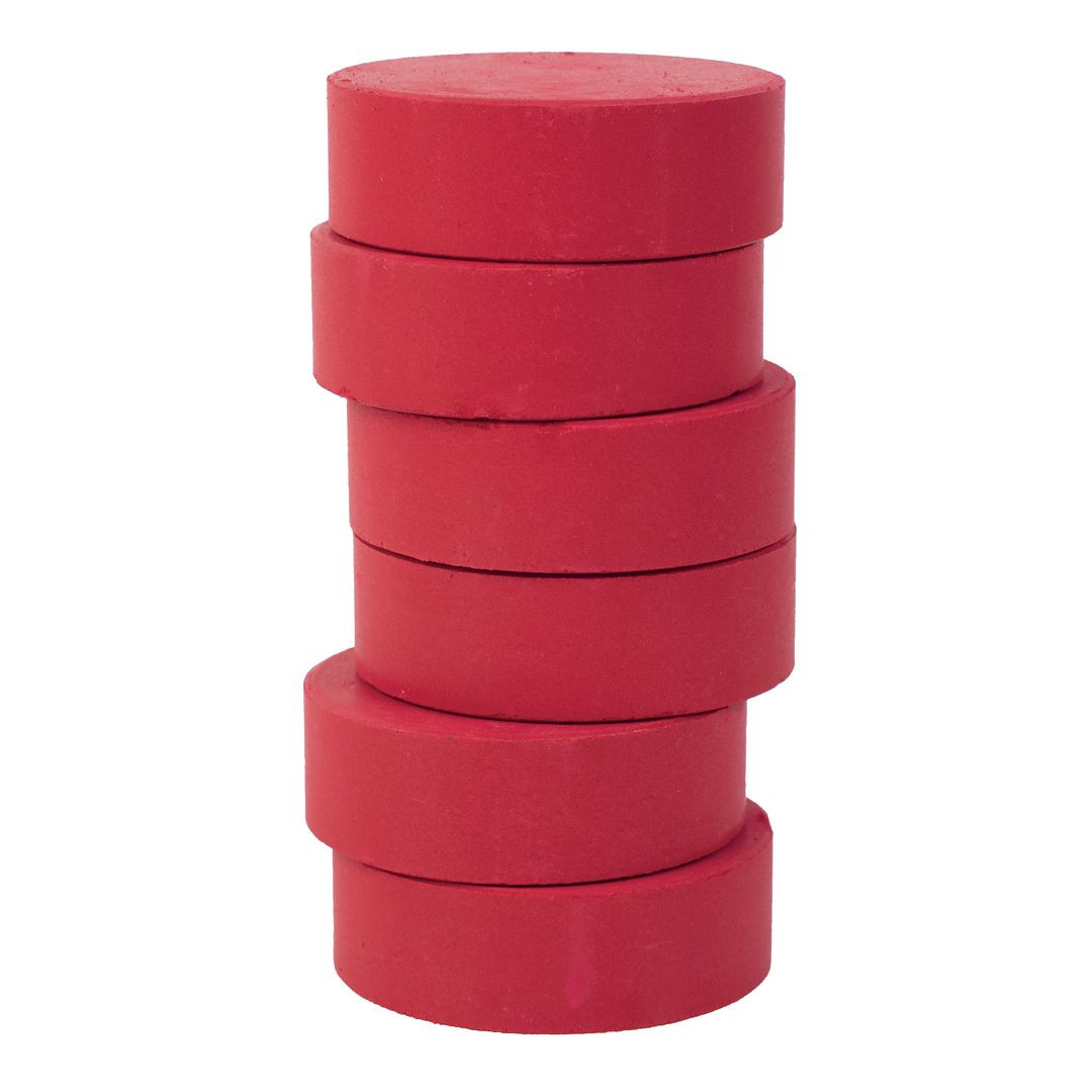 BildeFärgpuckar 57mm, mörkröd 6/fp