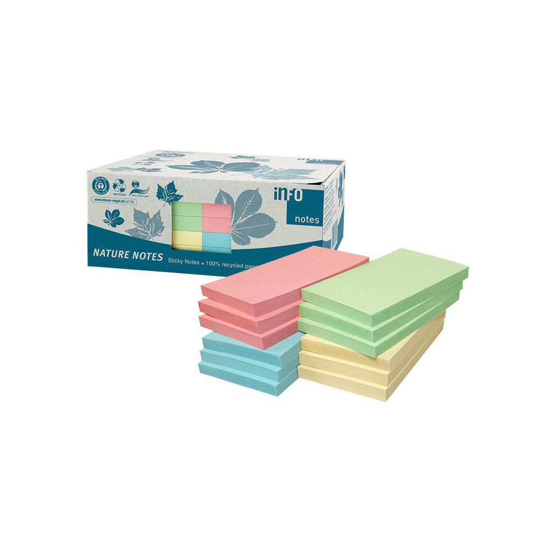 BildeNotes INFO NOTES 75X125mm sort. 12/fp