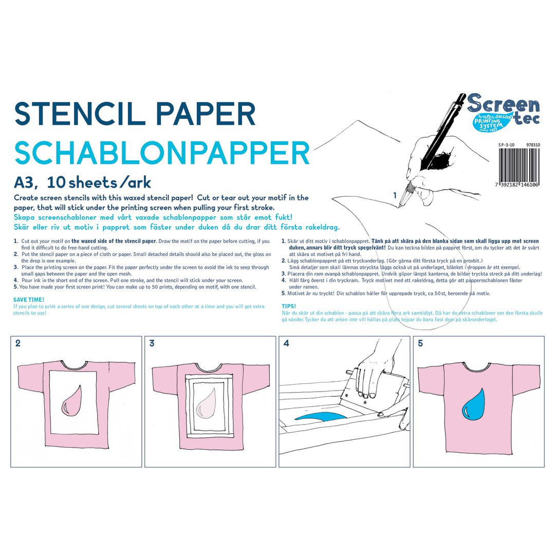 BildeSchablonpapper A3 10/fp