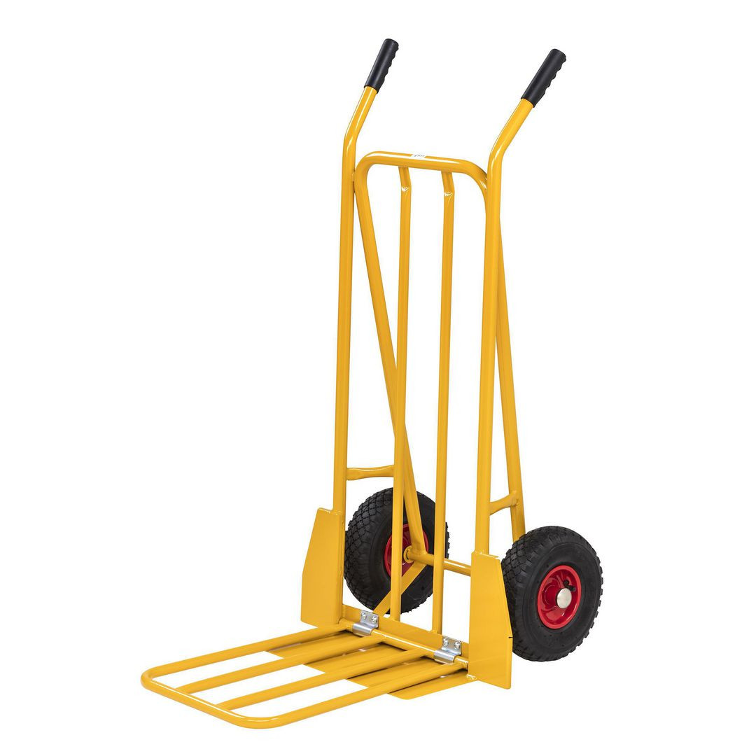 BildeMagasinkärra luftgummihjul gul
