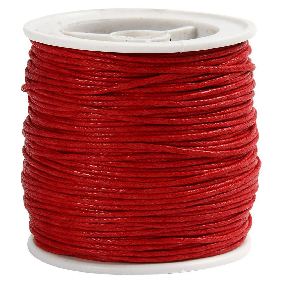 BildeBomullsnodd vaxad Röd