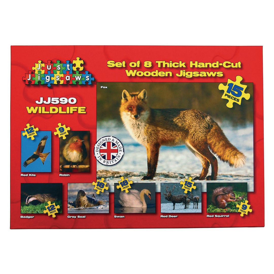 BildePussel Nordiska djur 8 olika pussel