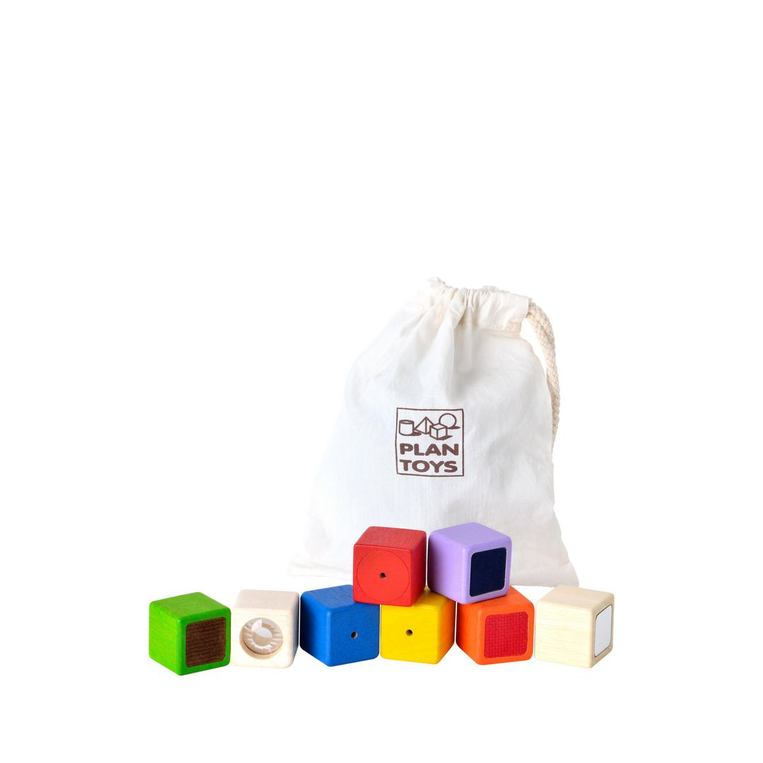 BildeSensoriska aktivitetsklossar PlanToys