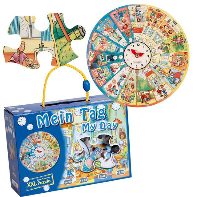 BildePussel Min Dag Klockan i trä