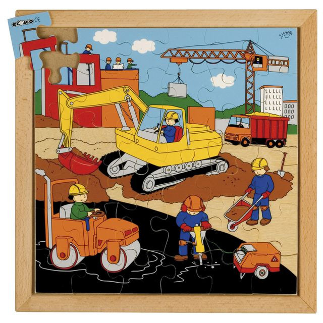 BildeRampussel vägbygge 34x34cm