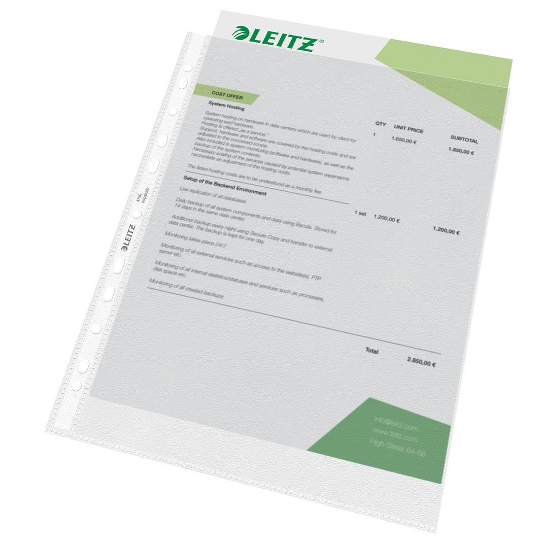 BildePlastficka LEITZ PP 0,07 A4