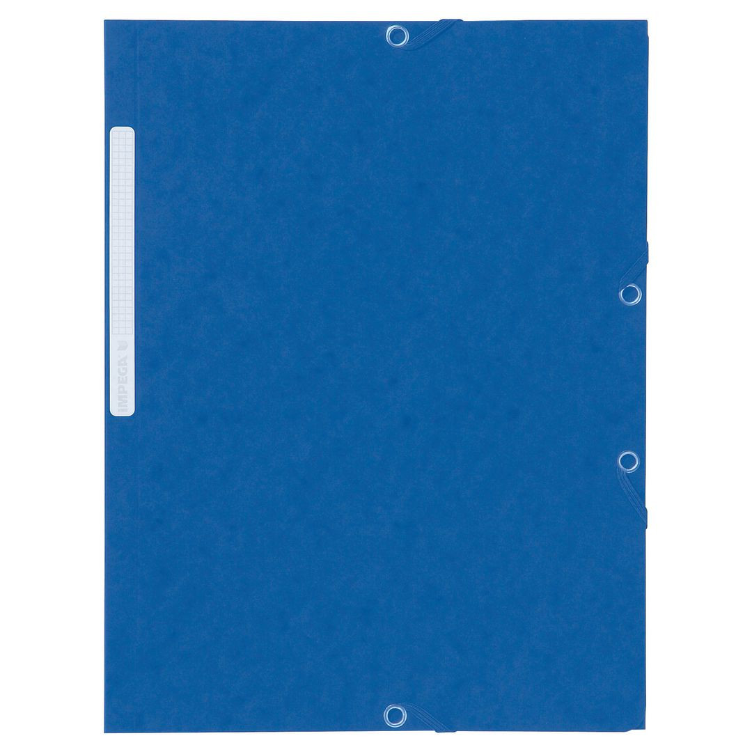 BildeGummibandsmapp LYRECO kart A4 blå 10/fp