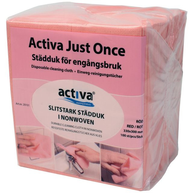 BildeStädduk JustOnce engångs röd 100/fp