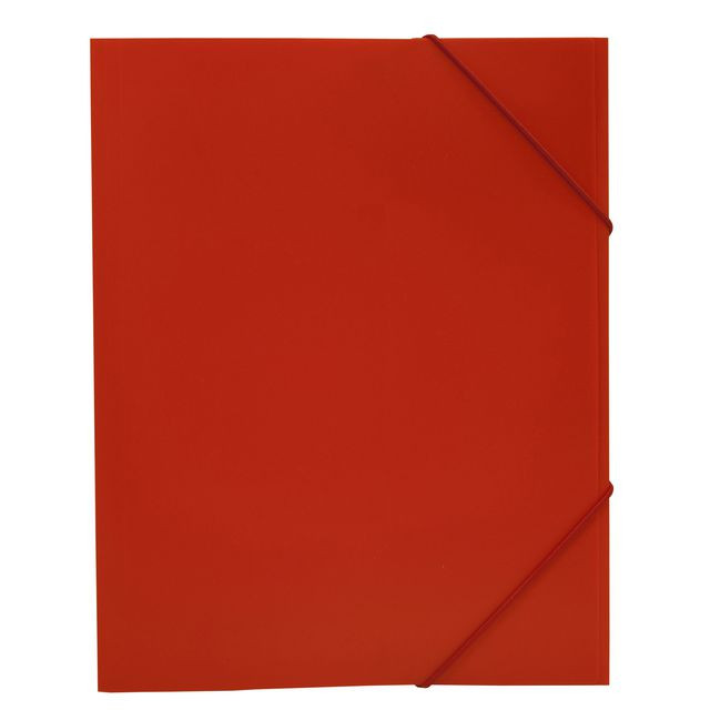 BildeGummibandsmapp plast 3-klaff A4 röd