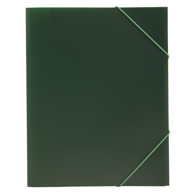 BildeGummibandsmapp plast 3-klaff A4 grön