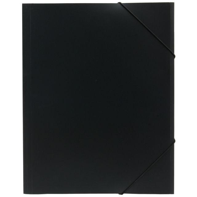 BildeGummibandsmapp plast 3-klaff A4 svart