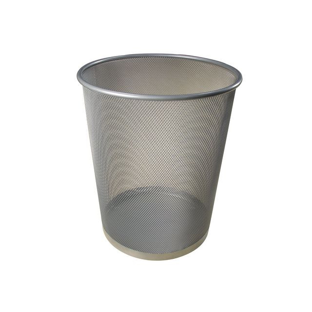 BildePapperskorg trådmetall 18L silver