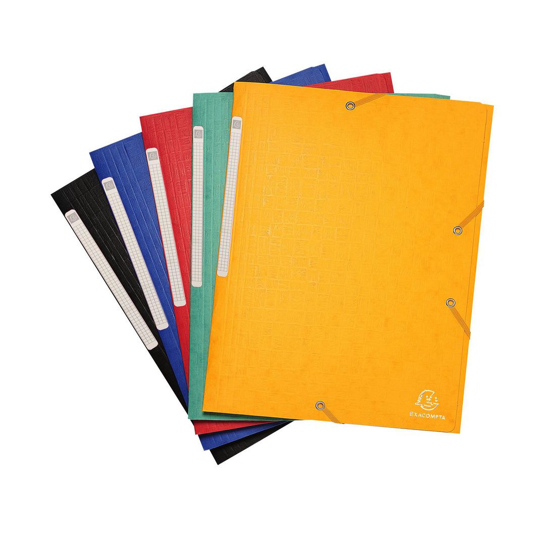 BildeGummibandsmapp EXACOMPTA 3-kl 425g sort.