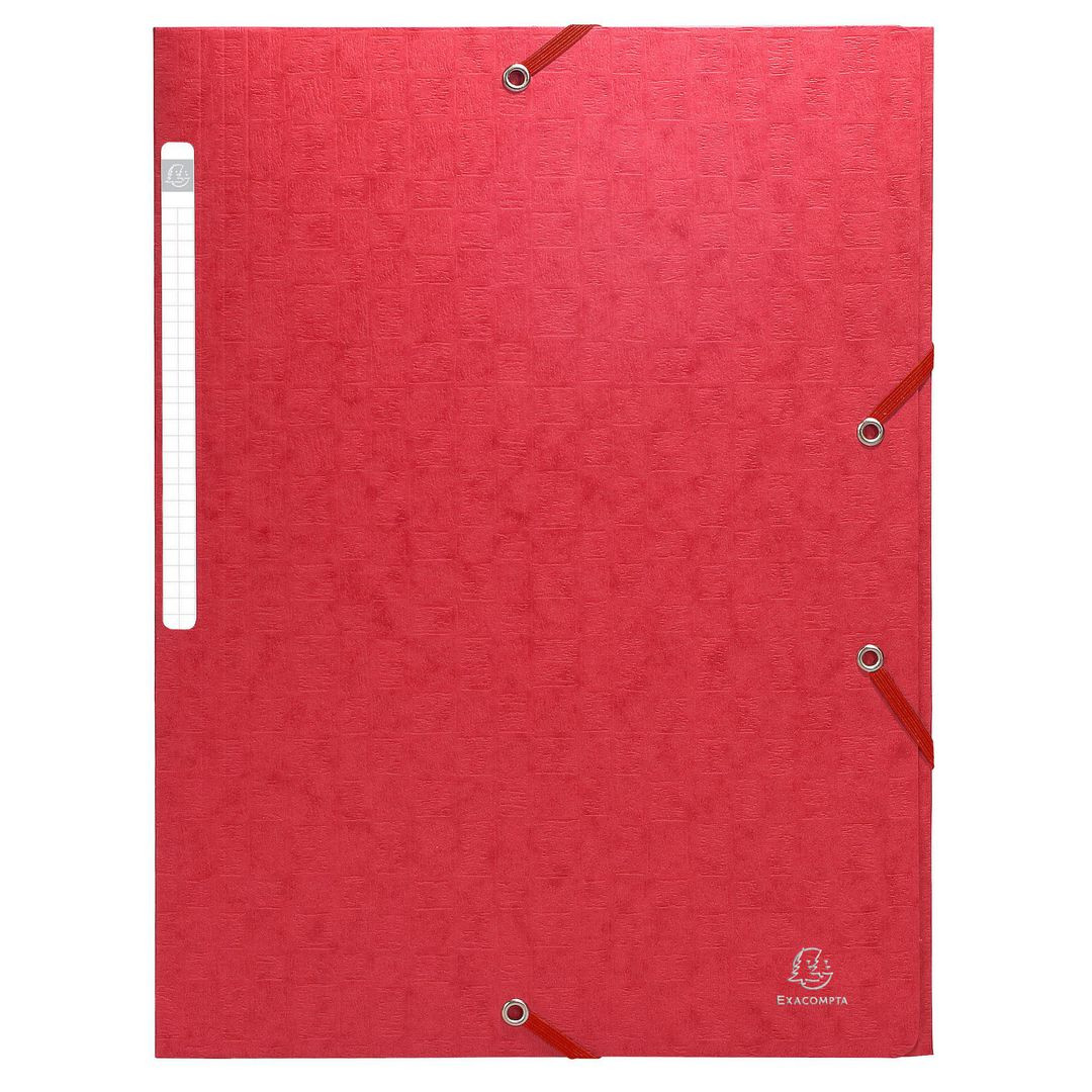 BildeGummibandsmapp EXACOMPTA 3kl A4 425g röd