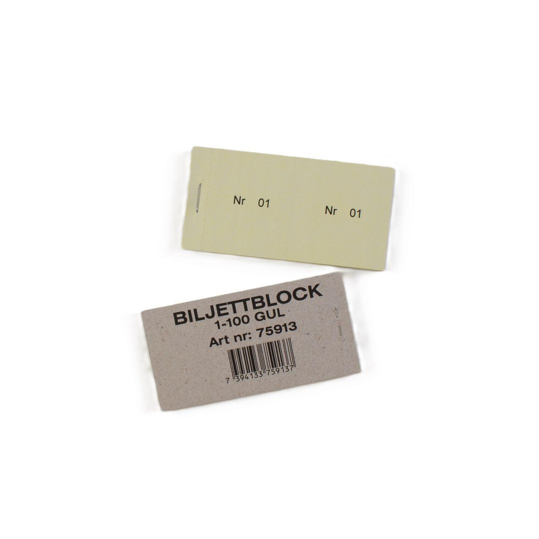 BildeBiljettblock 1-100 gul