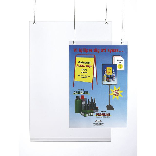 BildeFrihängande plastficka A4 med hål