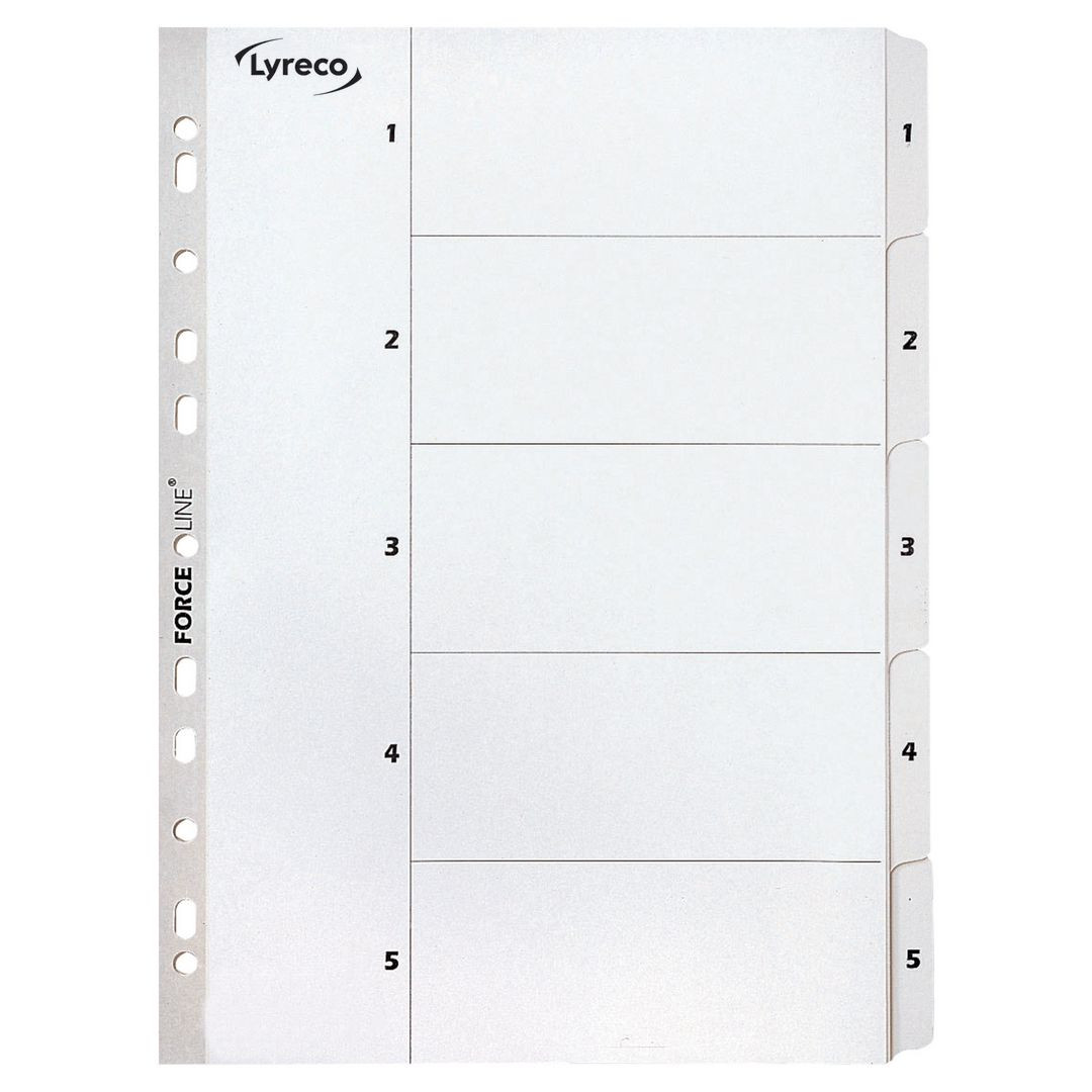 BildeKartongregister LYRECO A4 1-5 vit