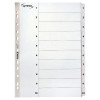 Kartongregister LYRECO A4 1-10 vit